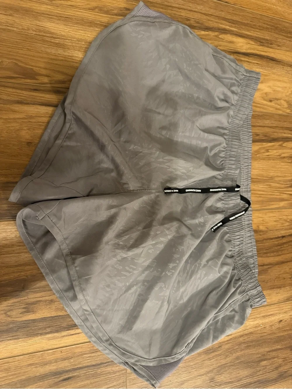 Nike Women's Gray Athletic Shorts with Drawstring